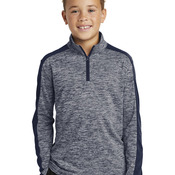 Youth PosiCharge ® Electric Heather Colorblock 1/4 Zip Pullover